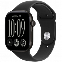 Apple Watch Series 12 GPS 42mm Black Aluminum Case with Black Sport Band - S/M MJEA4