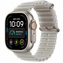 Apple Watch Ultra 4 GPS + Cellular 49mm Natural Titanium Case with Translucent Gray Ocean Band