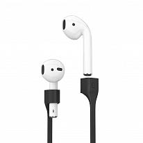 Силиконовый шнурок Deppa для AirPods «черный»